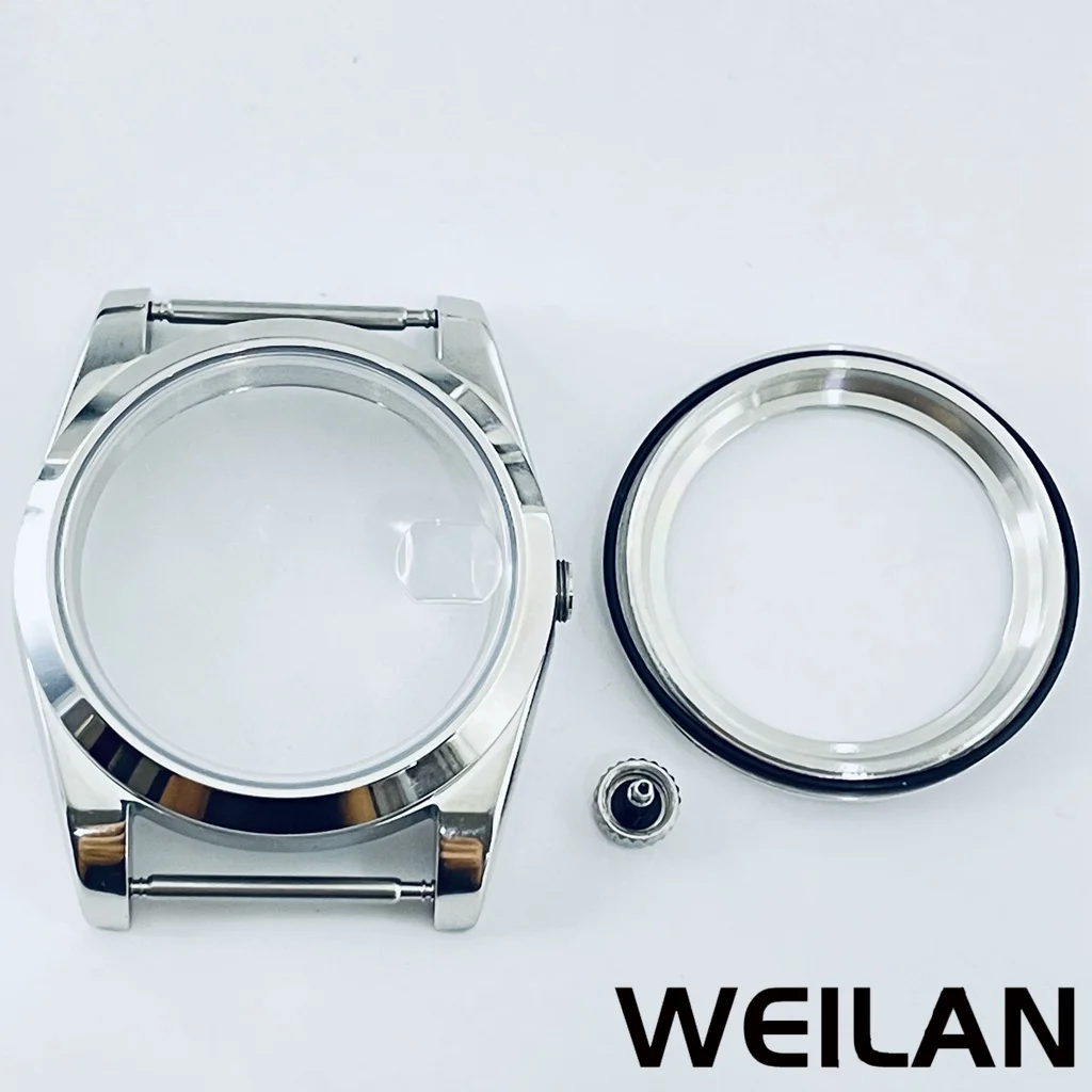 36mm 40mm Silver Watch Case Waterproof Sapphire Crysta Fit NH34 NH35 NH36 NH38 NH70 NH72 ETA2824 PT5000 Movement