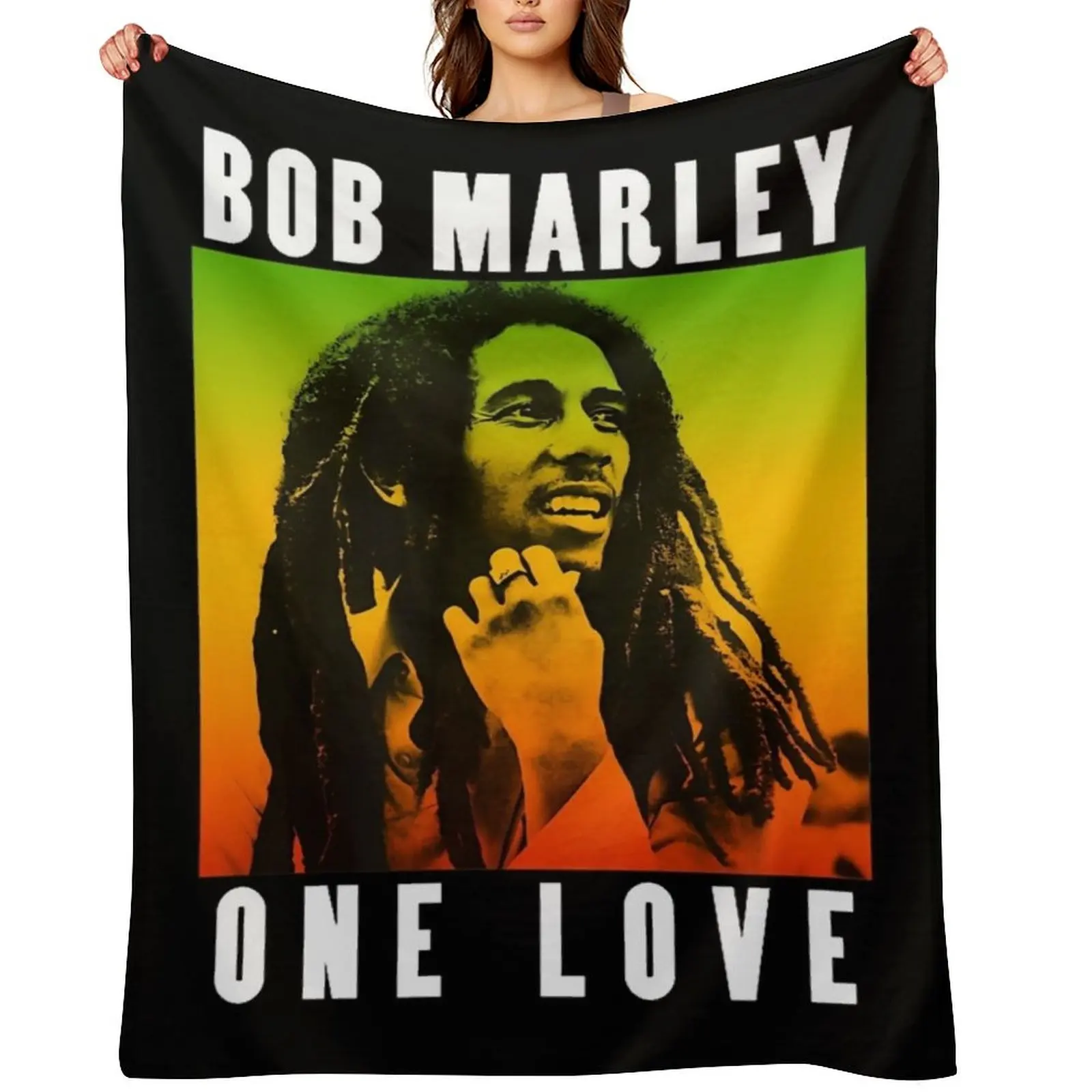

Bob Marley One Love Gradient Throw Blanket Luxury Blankets Sofas Of Decoration Blankets For Sofas Blankets