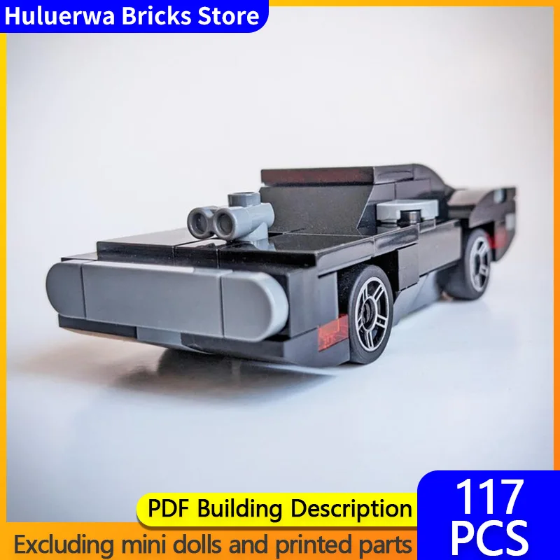 

Модель Furious Movies MOC, строительные кирпичи, зарядное устройство R/T, мышечный автомобиль, модульная технология, подарки, праздник, сборка, детские игрушки, костюм