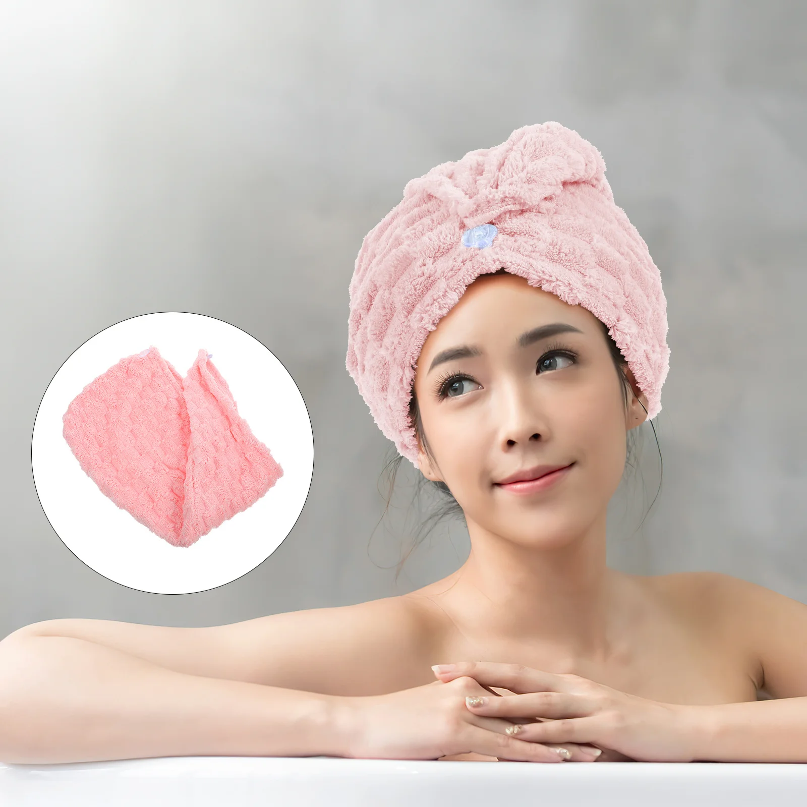 

Hair Towel Wraps for Women Quick Dry Towel Cap Soft Material Easy to Use Post Shower Routine Hair Drying Caps Head Towels