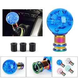 Universal Auto Gear Shift Knob Manual Acrylic Transparent Crystal Acrylic Gear Shifter Head Pink Lever Knob  Car Accessories