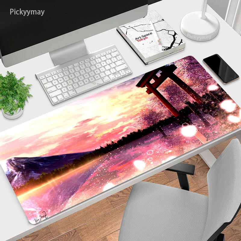 Anime Scenery Japan Large Mouse Pad 100x50cm Big Computer Mousepads Gaming Mousepad Big Keyboard Mat Gamer Mouse Pads Desk Mats