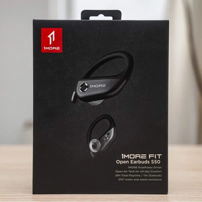 Original 1MORE Fit Open Earbuds S50 Open Ear Wireless Headphones Bluetooth 5.3 with 4 Microphone for Sports IPX7 Earphones