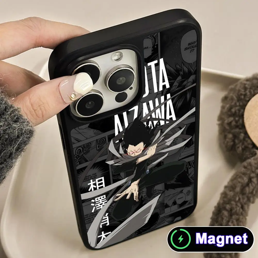 

MHA Aizawa Shota Phone Case for iPhone 17 16 15 14 13 12 11 Air Pro Max Plus Matte Surface Magnet Cover