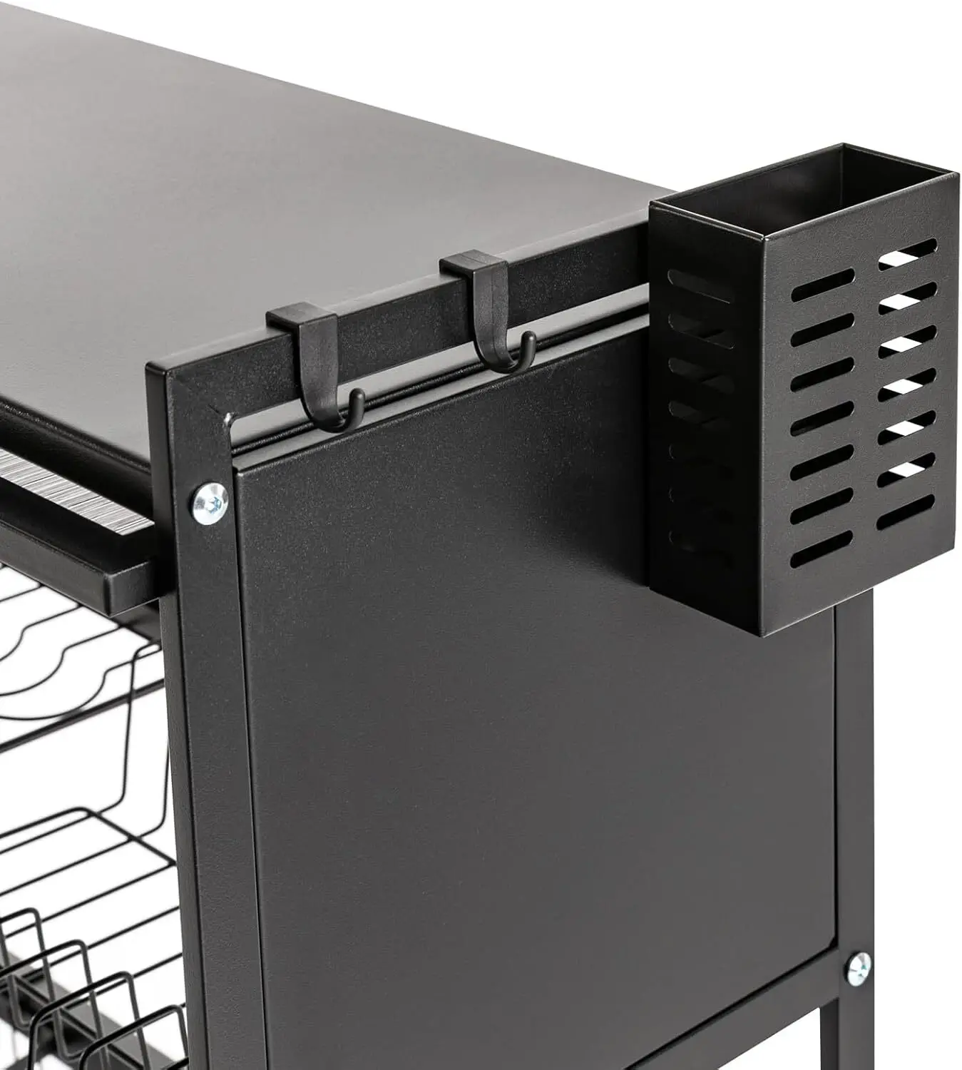 حامل كونترتوب أبيض حديث، فوق الحوض من الفولاذ الكربوني، مطاط، تجفيف أدوات المائدة للكمبيوتر الشخصي، رف تجفيف الأطباق، تجفيف الأطباق من طبقتين