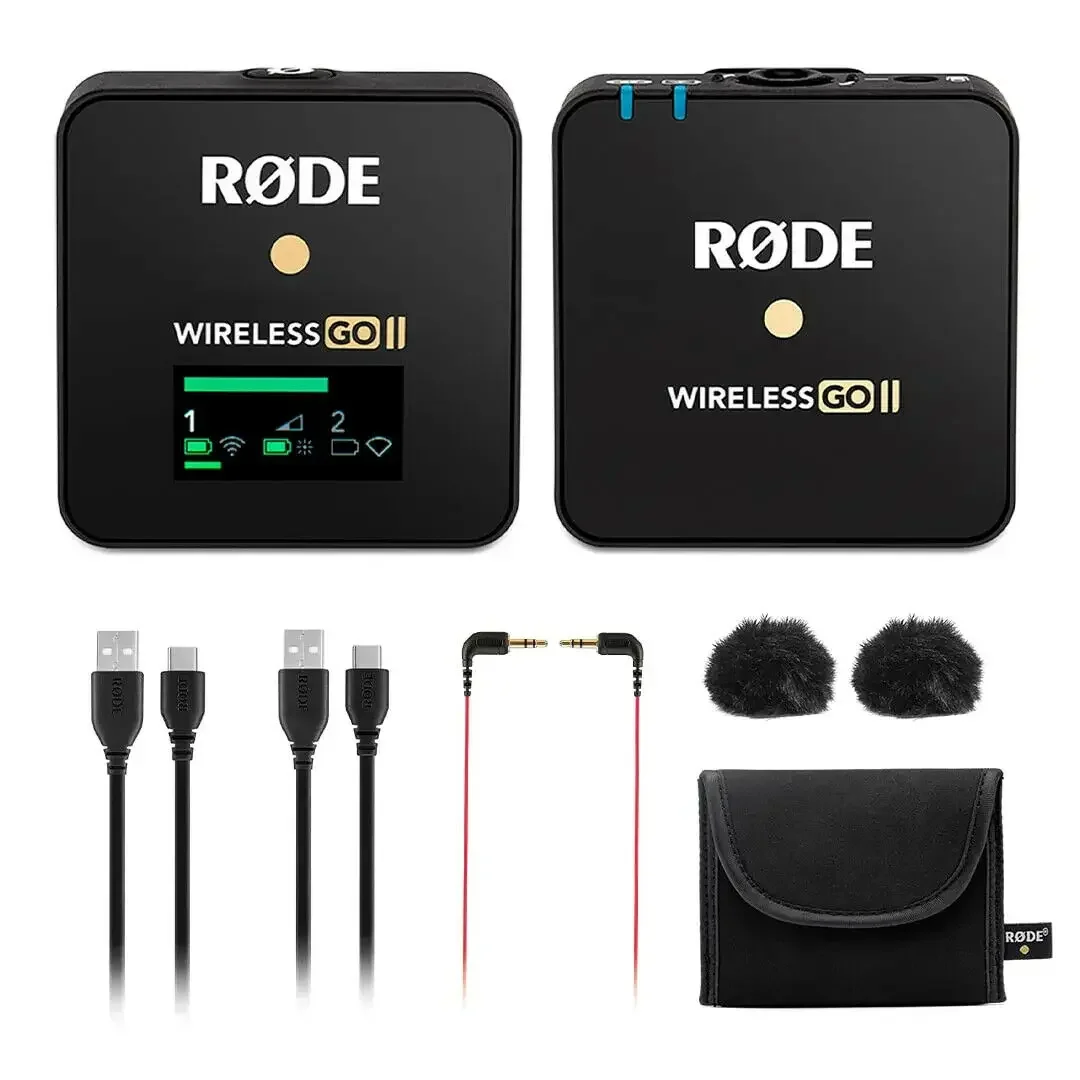 NEW RODE Wireless GO II Single Wireless Compact Digital Microphone Recorder TX+RX Wireless Microphone System Kit