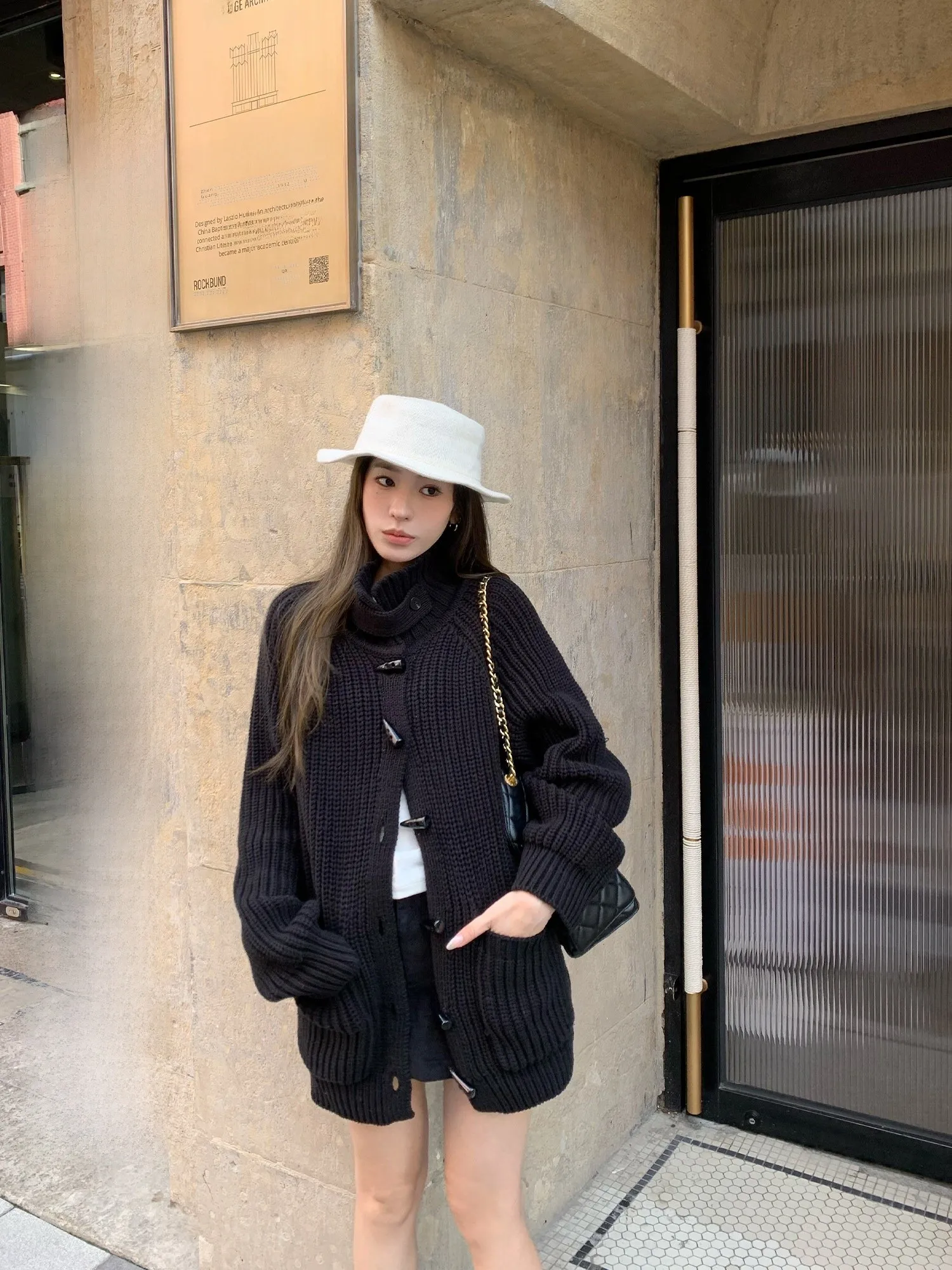 

Трикотажное пальто в стиле Ренессанс для женщин, осенне-зимний свитер на пуговицах, верхняя одежда, модный длинный свеч для поездок на работу