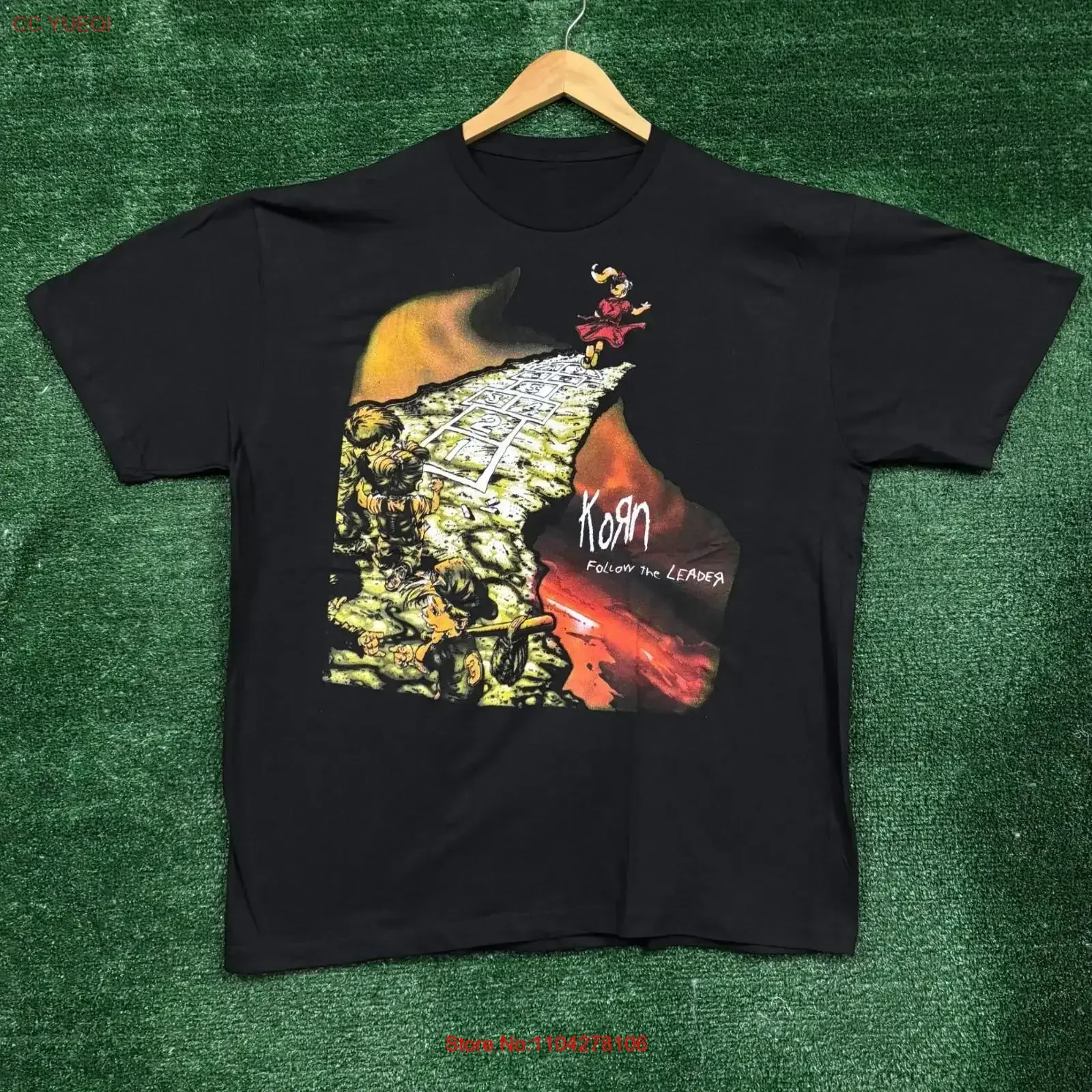 Korn Follow the Leader Nu Metal Band T Shirt Size Extra Large vintage Washed Unisex Soft fashion Top For Everyday Wear graphic