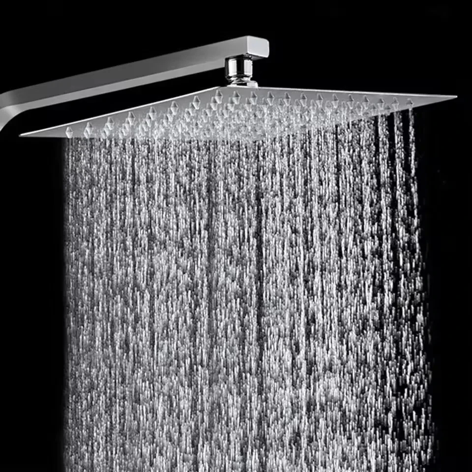

Rainfall High Pressure Shower Head 12/10/8 Inch Stainless Steel Ultra-thin Waterfall Shower Head Pressurized Shower Head ﻿Square