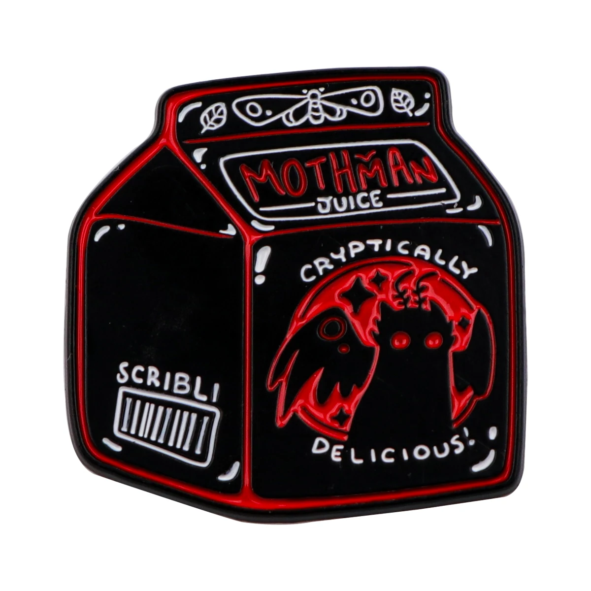Mothman Juice Enamel Pin Horror Brooch Pines Lapel Pins Badge on Backpack Clothing Accessories Punk Jewelry Halloween Gifts