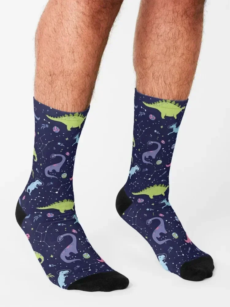 Space Dinosaurs in a Purple Sky Socks shoes Run designer kids Women Socks Men's