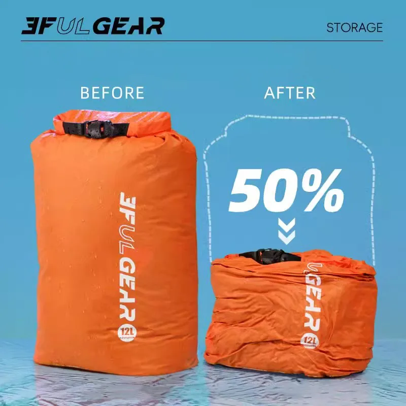 3F UL GEAR Waterproof Dry Bag with Air Valve 12L 24L 36L Portable Exhaust Storage Bag for Drifting Swimming Camping outdoor - view 2