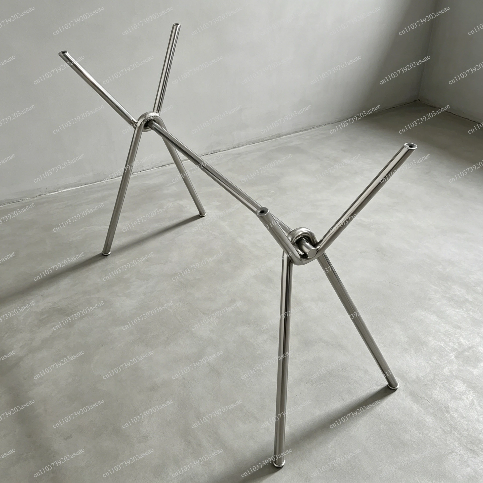 Stainless steel bracket, metal tripod, tempered glass base, shelf, advanced inductive computer desk legs