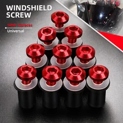 10PCS M5 Motorcycle Windshield Bolts Kits Windscreen Screws FOR Honda CBR 125R 250R 300R 500R 600 900 954 1000 RR CBR650R XADV