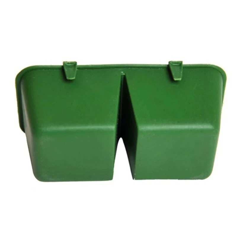 Two Contiguous Trough Boxes Bird Food Bowl Feeding Basin Tank Sand Water Lattices Cup Parrot Supplies 40pcs/lot