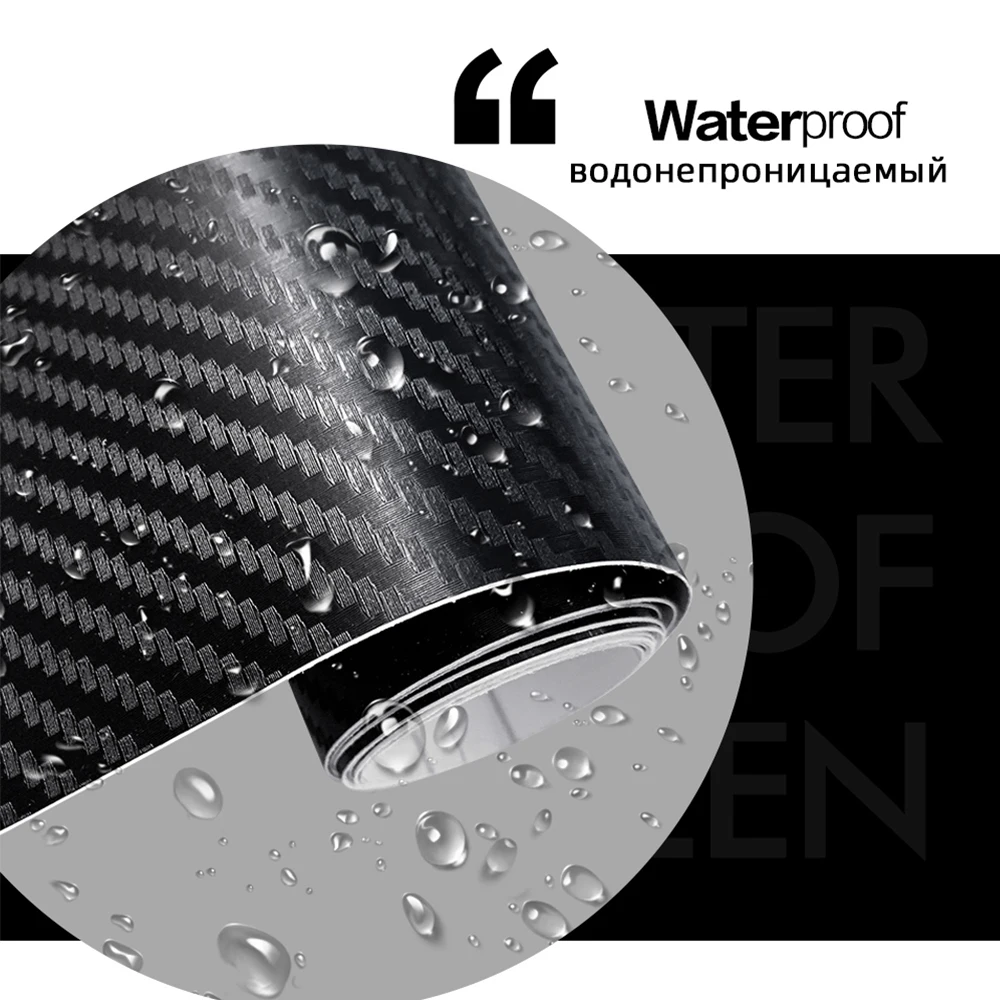 3D Carbon Fiber Car Wrap Vinyl Glossy Matte Black Self Adhesive Sticker Console Computer Laptop Case Decoration Accessories