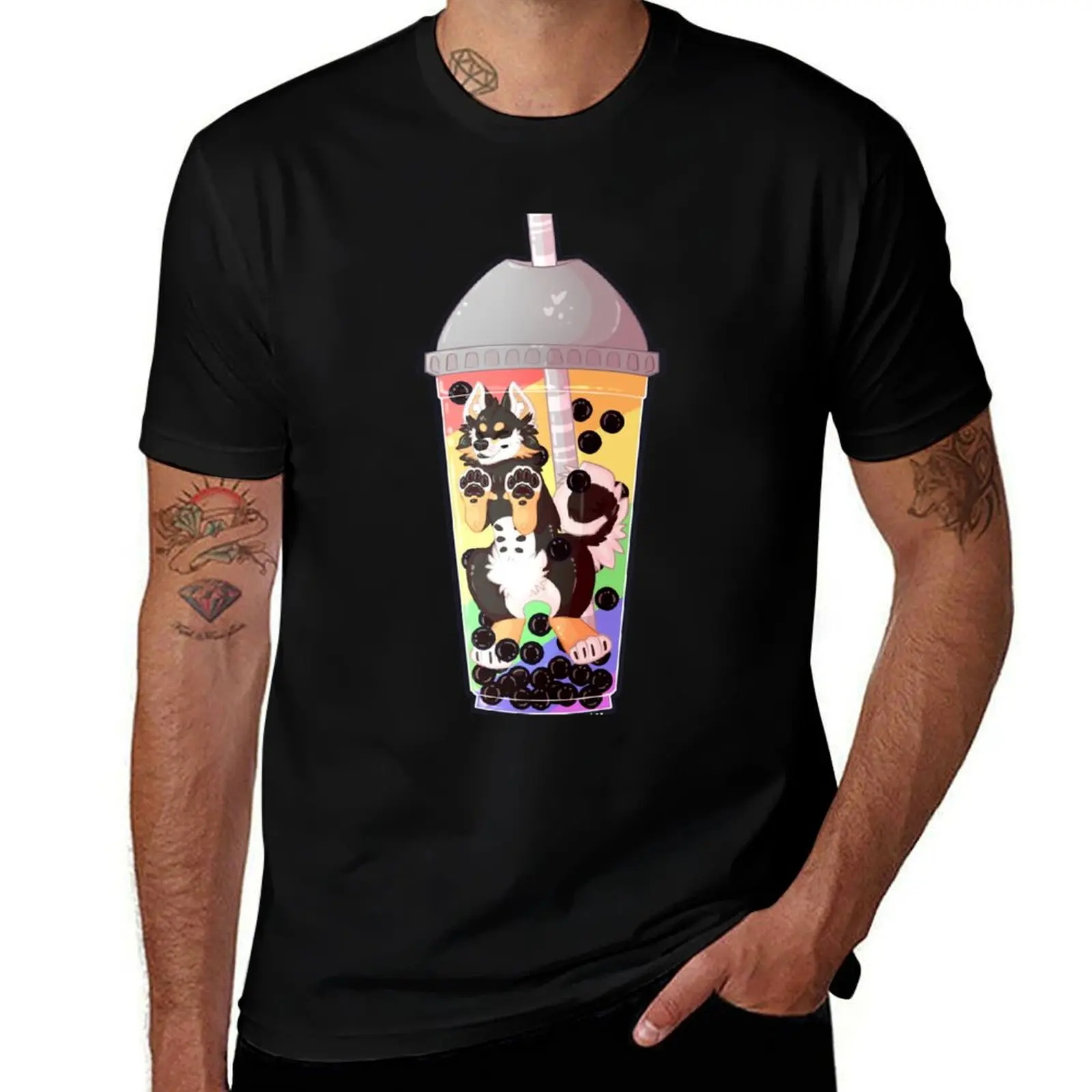 

Pride Pup in a Cup T-Shirt oversized t shirt blacks mens graphic t-shirts funny