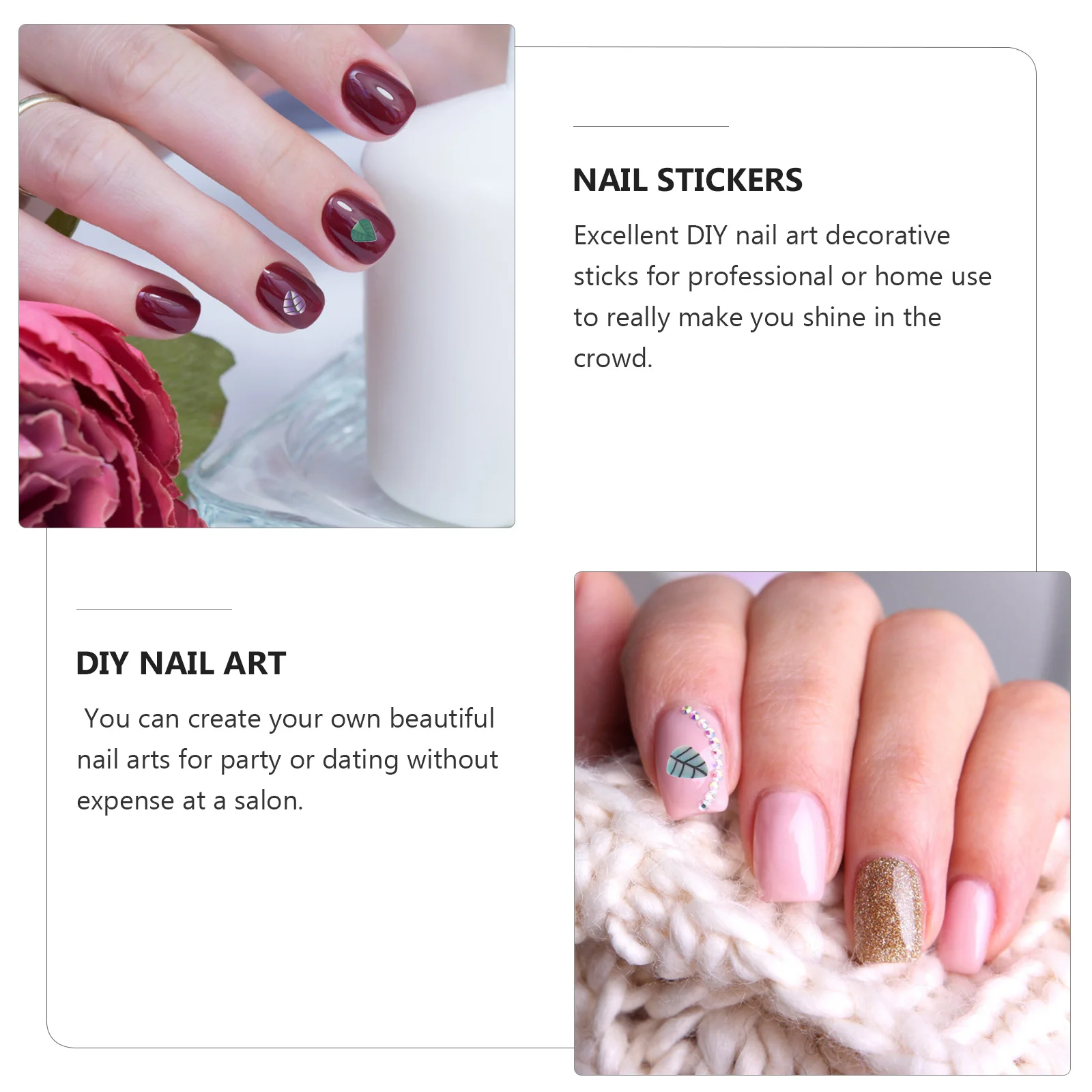 50 pièces argile polymère Nail Art cannes tiges bâtons 5x50mm feuille 3D décoration bricolage ongles autocollants multifonctionnel Art artisanat