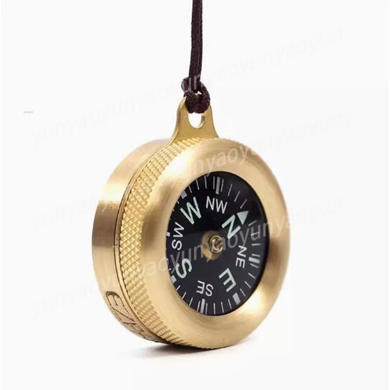 

Mini Brass Compass EDC Emergency Navigation Tool Multi-directional Geological Gear for Outdoor Use