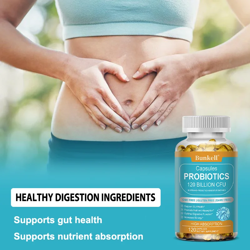 

120 Billion CFU Probiotic Capsules, Rich in Prebiotics, Support Emotional Health, Enhance Immunity, and Promote Digestion