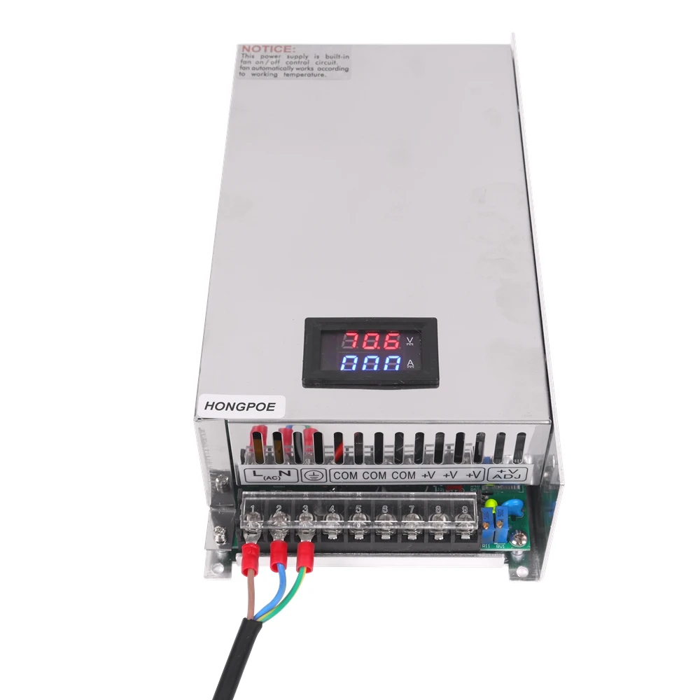 Imagem -02 - Fonte de Alimentação de Display Digital Ajustável 1000w 012v 15v 24v 30v 36v 48v 72v 85v 90v Smps cc 110v 150v 200v