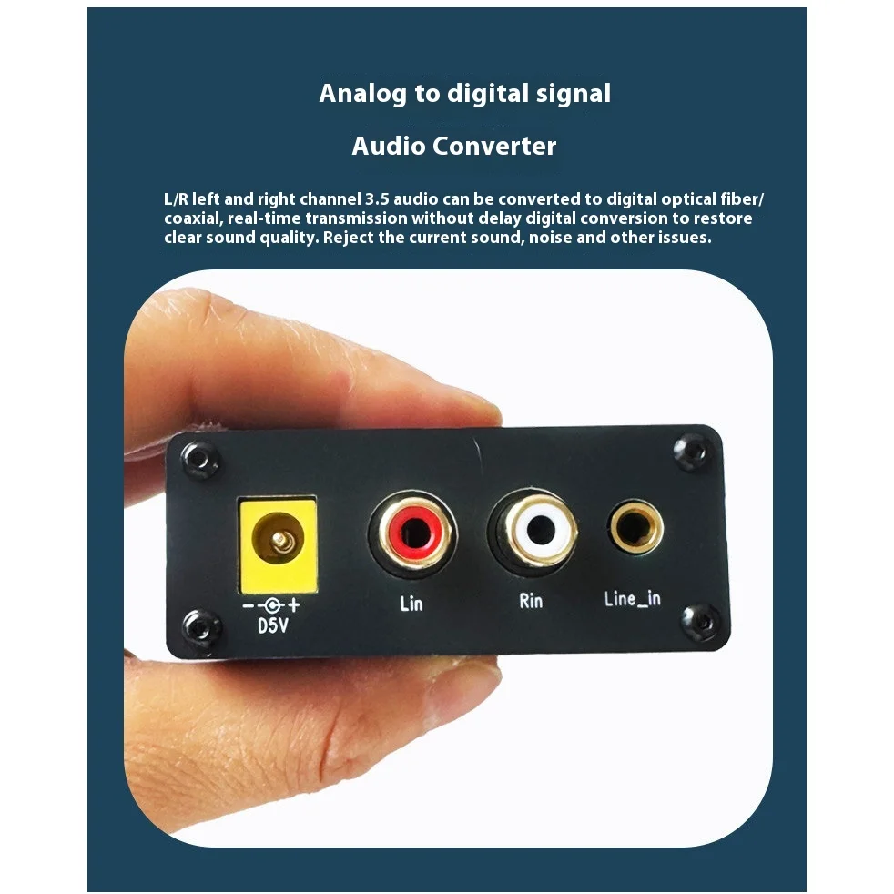 Analog to Digital Audio Converter for Mobile Phone 3.5aux Lotus Head to Coaxial Fiber Optic