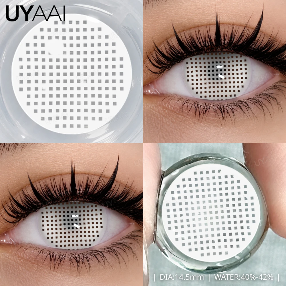 UYAAI 1 Paar Halloween Contactlenzen voor Ogen Cosplay Lenzen Anime Lenzen Gekke Zachte Lenzen Rode Contactlenzen Jaarlijks Gebruik