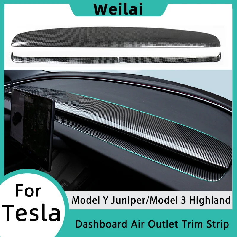 

Для Tesla Model 3 Highland крышка приборной панели, отделка модели Y Juniper, накладка на воздуховыпускное отверстие, панель, стильные аксессуары для интерьера автомобиля