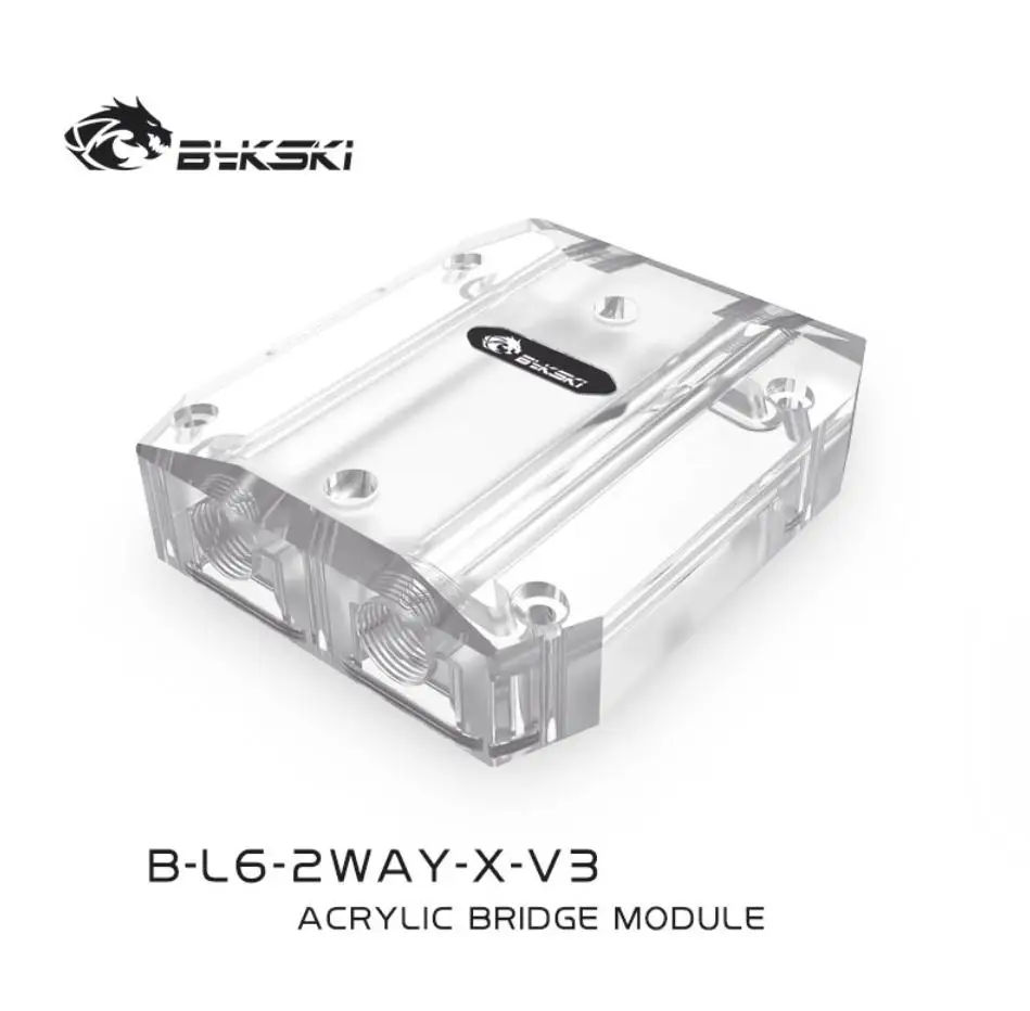 Модуль тестирования видеокарты Bykski Multi, акриловые разъемы, используемые для подключения канала карт графического процессора 2/3/4, B-L4-3WAY-X-V3