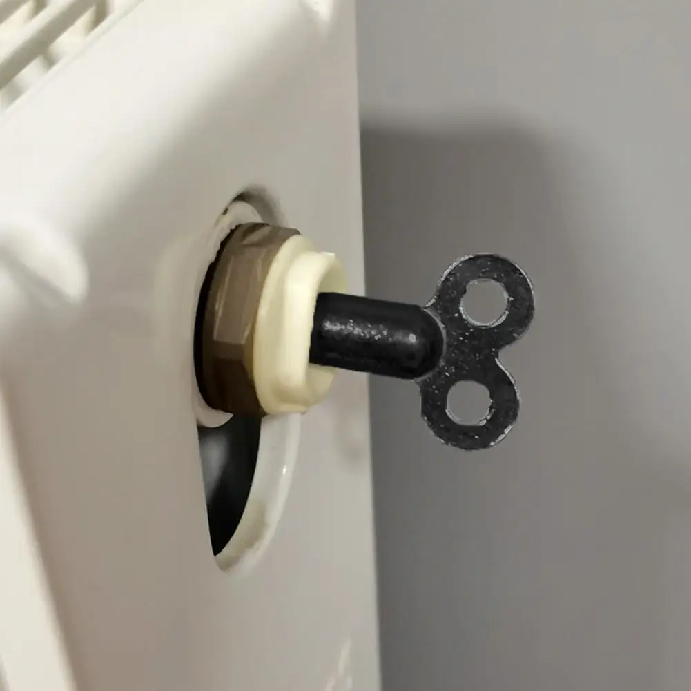 ~8pcs 1Radiators 1Bleed Keys Heating Bleed Key Black Radiator Bleed Key Venting Noise Reduction Radiators Accessories