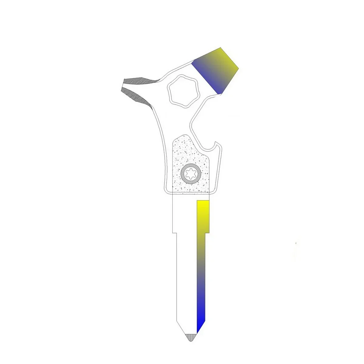 NEW Outdoor EDC Multifunctional Key Brass Key Tool Bottle Opener Screwdriver Tools