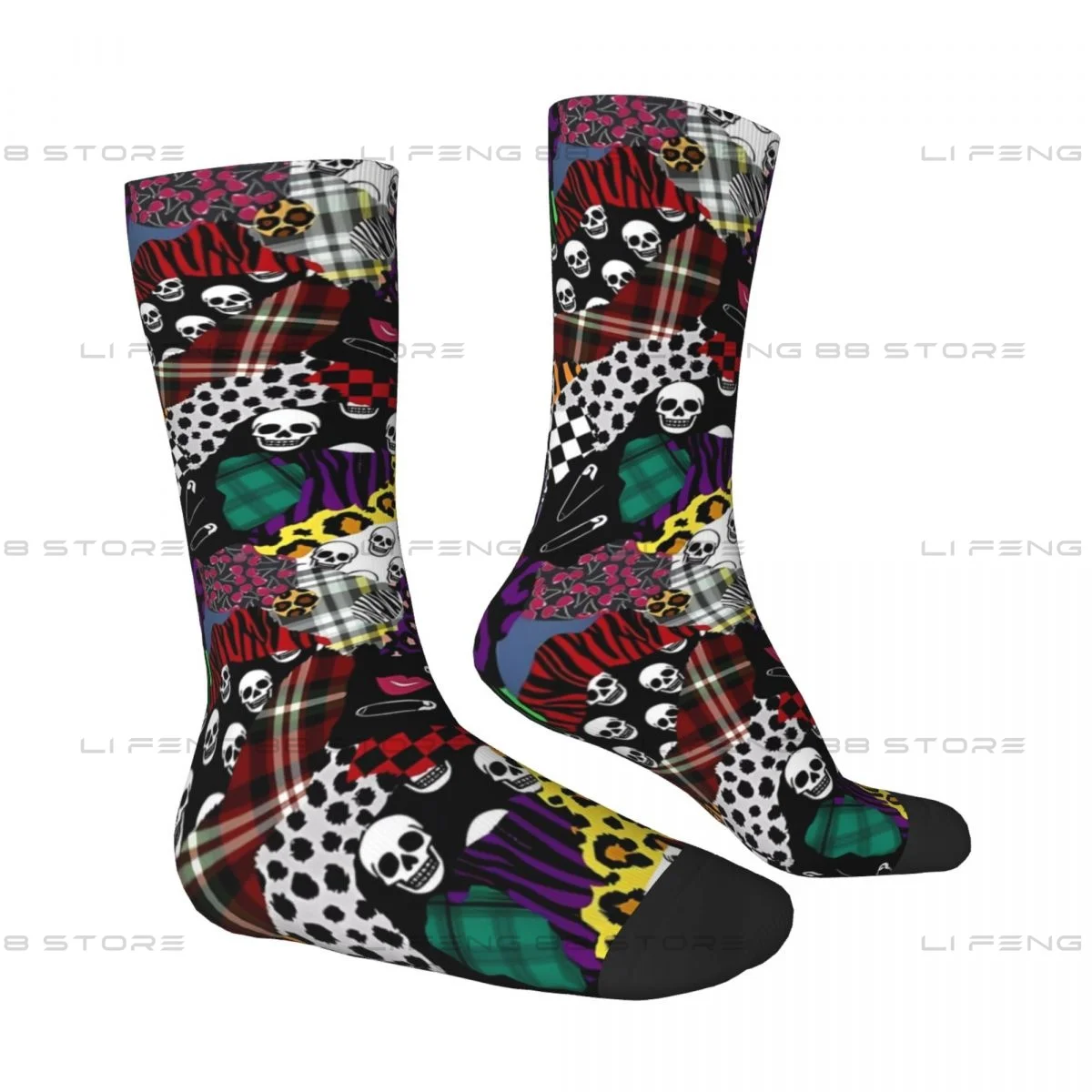 Monster High Old School Punk Rock Men Women Socks Outdoor Novelty Spring Summer Autumn Winter Stockings Gift