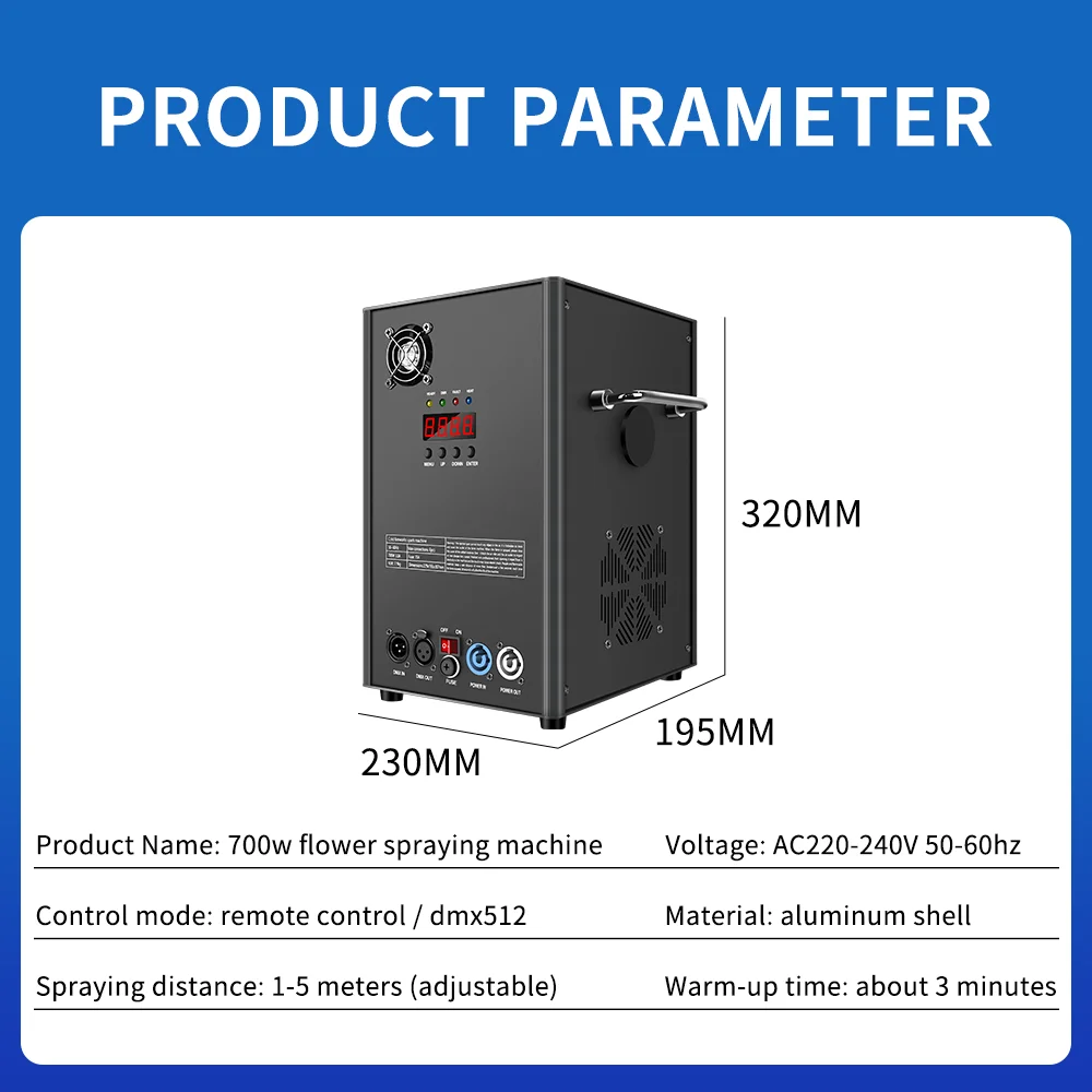 500/700W Koude Vonk Vuurwerkmachine Met Flightcase Dmx Afstandsbediening Podium Effect Vlam Vuurwerk Machine Huwelijksfeest Evenement