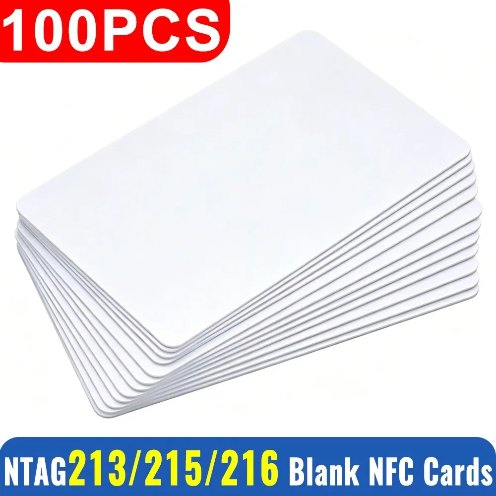 100/50/30/2pcs NFC Ntag216 Ntag215 Ntag213 White Card TAG ISO14443A RFID Cards Ntag 213 Chip for All NFC Enabled Phones