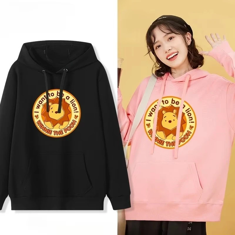 

MINISO коллаборационный осенний свитер с принтом Winnie Lion and Bear в шляпе, свободный мультяшный, многофункциональный, повседневный и милый для девочек