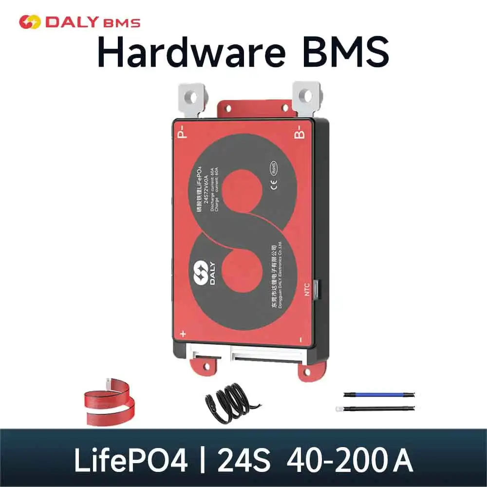 Daly BMS 24S LiFePO4, ecualizador equilibrador para bicicleta eléctrica, 72v, NTC, 40A, 60A, 100A, 150A, 200A, 24S