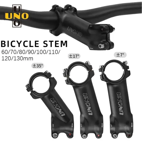 Attacco manubrio UNO 31,8 17 gradi 35 gradi attacco manubrio 110 120 130 mm nero mtb attacco manubrio bicicletta 31,8 mm per mountain bike da strada bmx