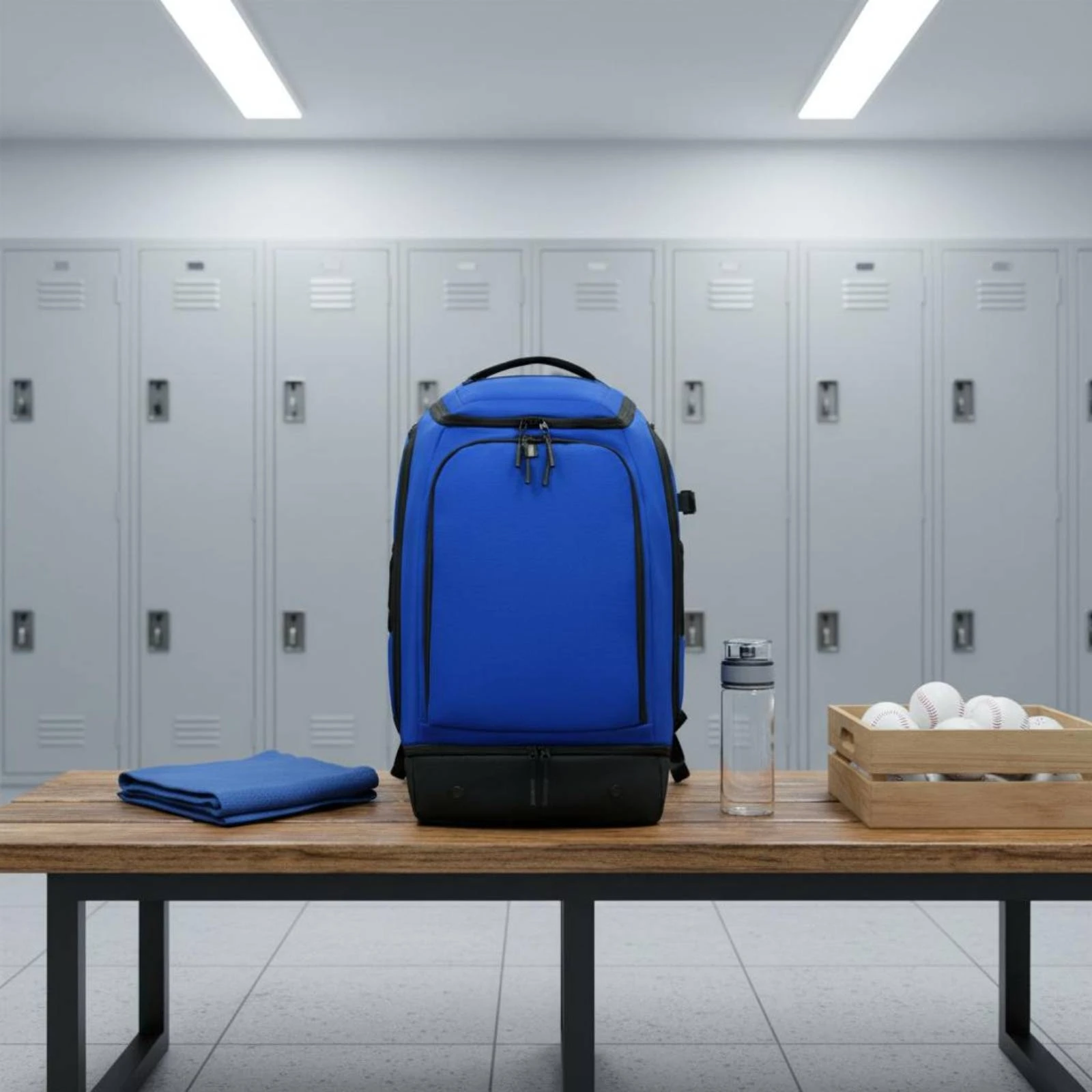 Baseball Equipment Backpack Custom Embroidery Softball Equipment Backpack Bat Sleeve Pack Vented Storage Wet Dry Separation
