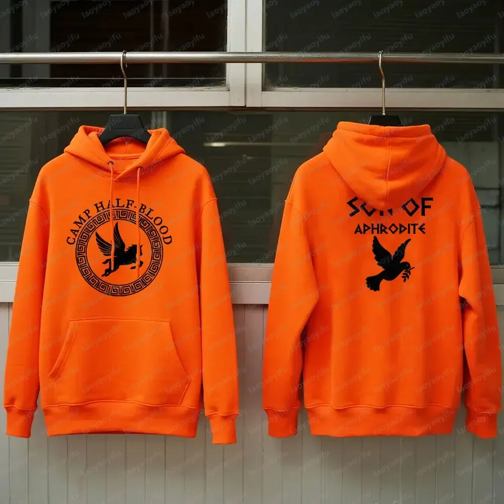 Camp Half Blood Hoodie Fall Winter Essential Half Camp Game Men Women Orange Pullovers Poseidon of Son Halloween Sweatshirt Tops