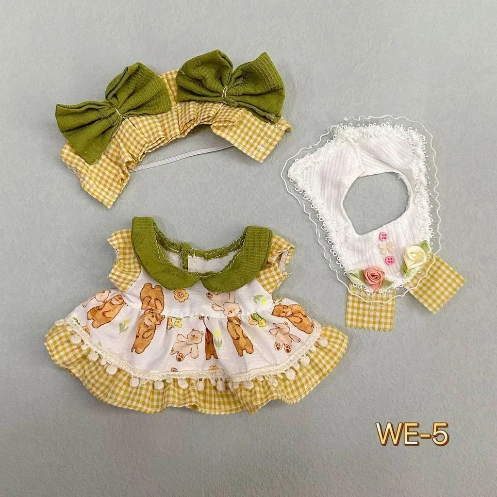 Pastoral Skirts for 20Cm Cotton Doll Clothes Set No Attributes Plush Doll Dress Up Baby Clothes Idyllic Skirt Dolls Accessories