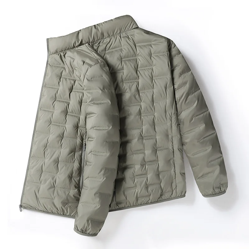 EUMERGX Chaqueta de plumón para hombre, Camping, senderismo, montañismo, abrigo acolchado ligero, impermeable, cortavientos cálido a prueba de viento para invierno