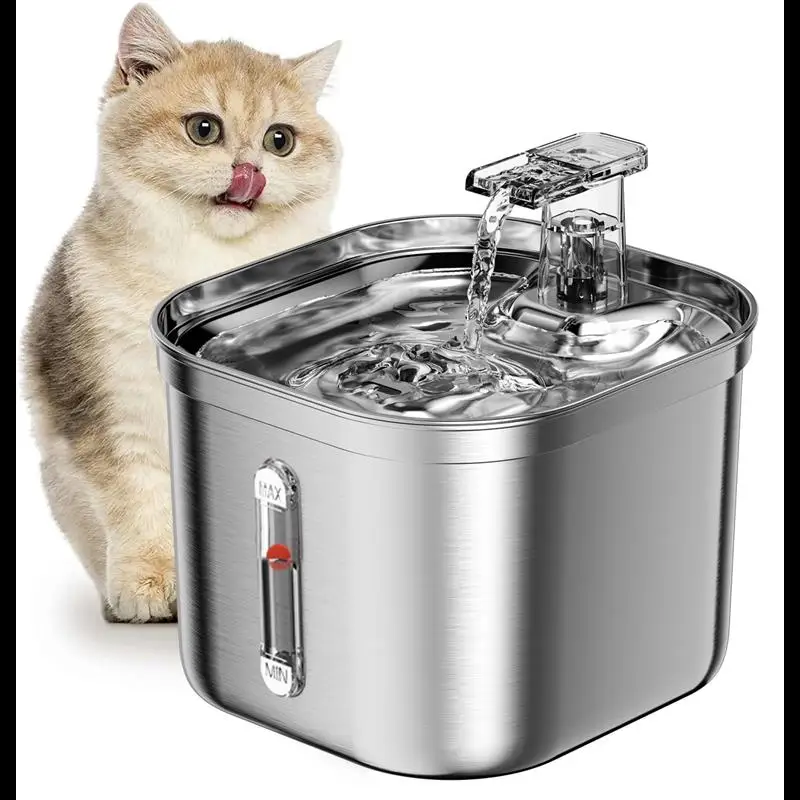 

Pet Water Dispenser Square All Stainless Steel Automatic Circulation Filtration Intelligent Induction Water Outlet Water