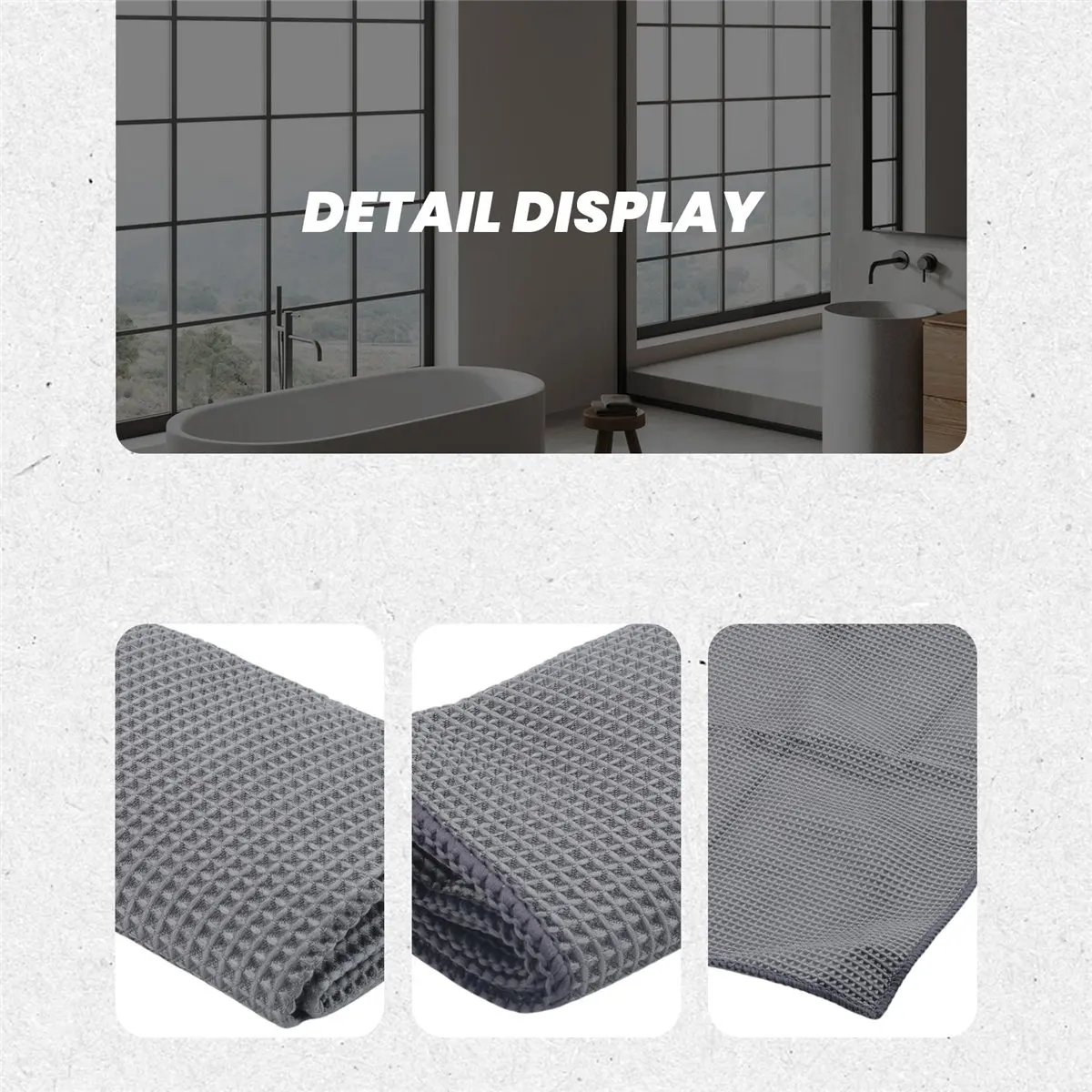 Super Sale 2Pc Car Wash Towel Glass Cleaning Water Drying Microfiber Window Clean Wipe Auto Detailing Waffle Weave For Kitchen B