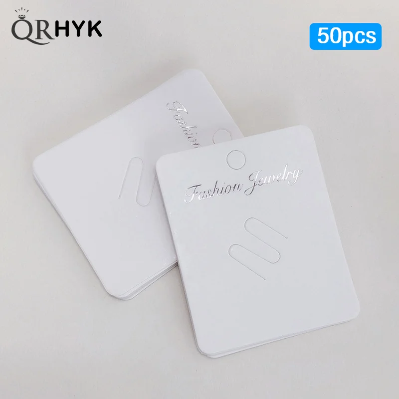 

50Pcs Fashion Brooches Display Cards High Quality Pins Blank Paper Tag Jewelry Packaging Cards Sale Hang Price Tag Cards