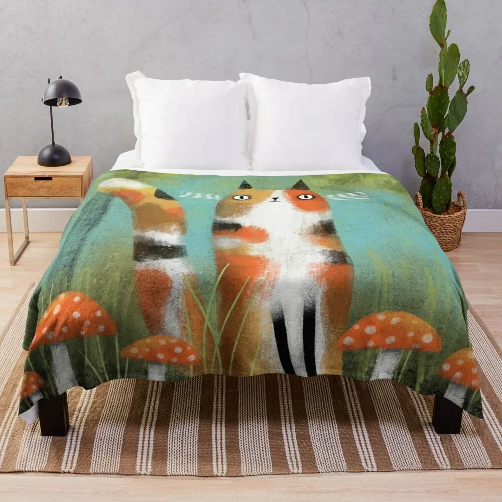 

MUSHROOM LOVER Throw Blanket Weighted Personalized Gift Decoratives For Sofa Thin Blankets