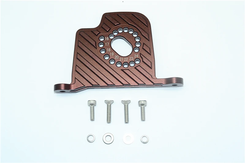 GPM Aluminum Motor Mount Plate With Heat Sink Fins For LOSI 1/6 Super Baja Rey