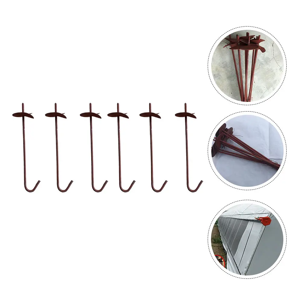 

6Pcs Heavy Steel Ground Stakes Extended Anchor for Fixing Greenhouse Tent Shed Canopies Shelter Garden Ground Anchor