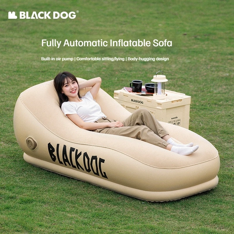 BLACKDOG Self-Inflating Air Mattress Portable Outdoor Camping Inflattable Sofa Lazy Bulit-in Pump Napping Ergonomic Design Pad