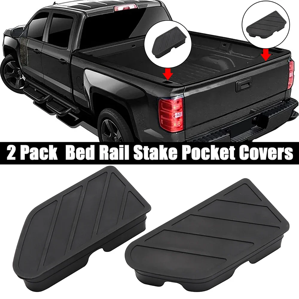 For Chevrolet 1500/GMC Sierra 1500 20-22 Silverado Sierra 2500 3500 HD Truck Bed Rail Stake Pocket Cover Caps Rail Hole Plugs