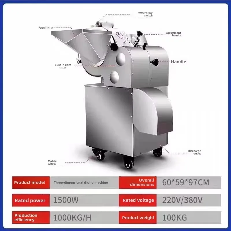 Automatic Dicer Machine for Processing Frozen Meat Meat Cutting Machine in Cubes New Fresh Meat Machine